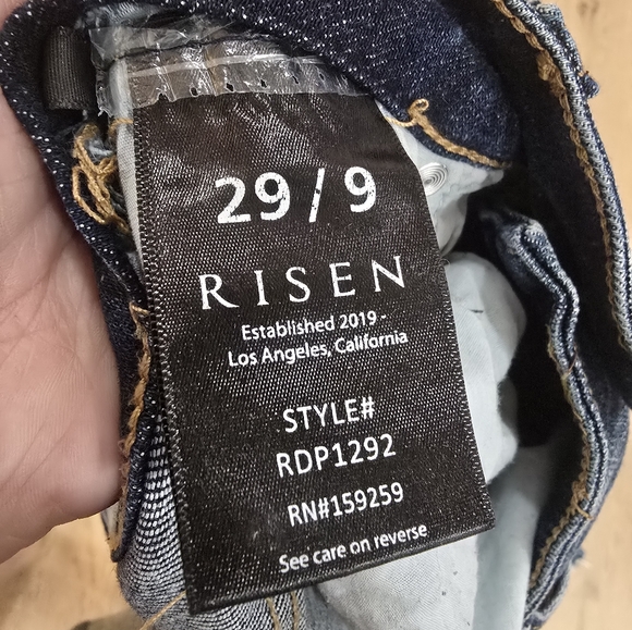 Risen High Rise Wash Flare Leg Jeans - Picture 5 of 6